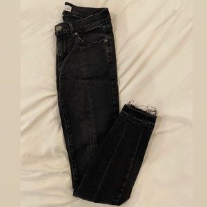 Ann Taylor Loft Black Detailed Denim